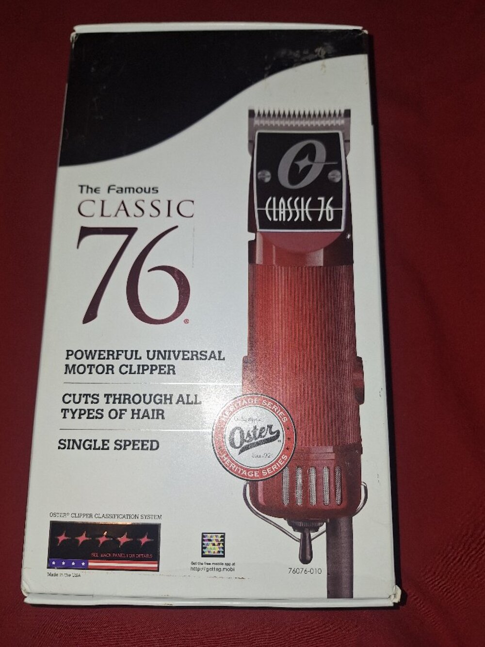 OSTER 76076-010 PROFESSIONAL THE FAMOUS CLASSIC 76 UNIVERSAL MOTOR CLIPPER